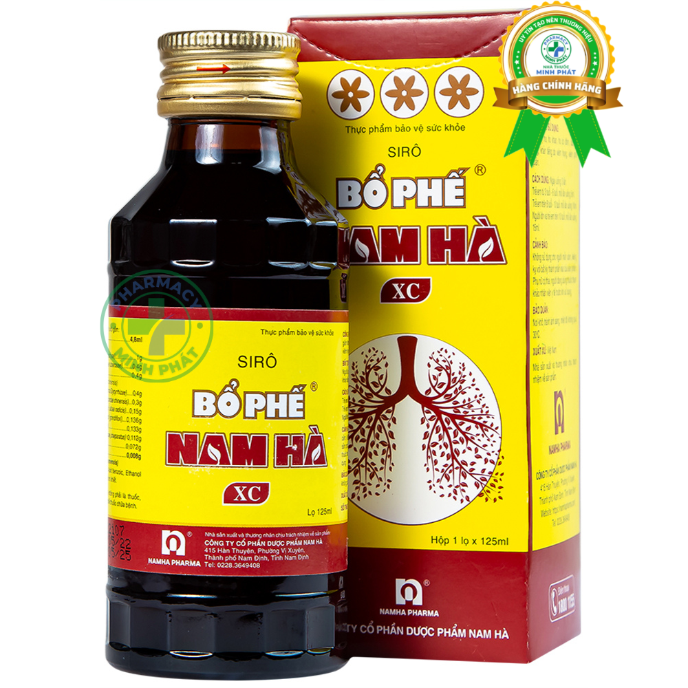 Siro Bổ Phế Nam Hà Xc Giúp Giảm Ho, Giảm Đờm (Chai 125Ml)